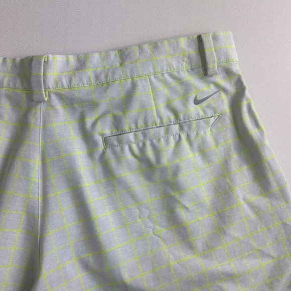Nike Golf Tour Performance‎ Dri-Fit Shorts Green Gray Plaid Size 38 x 11” Active - Picture 4 of 6